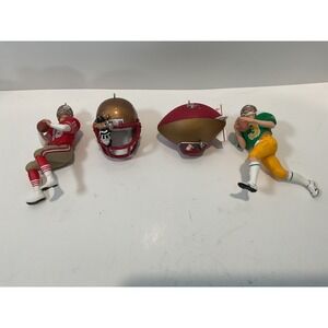 Hallmark 1995/7/8 NFL Football Player Ornaments Joe Montana Jerry Rice Set 49ers